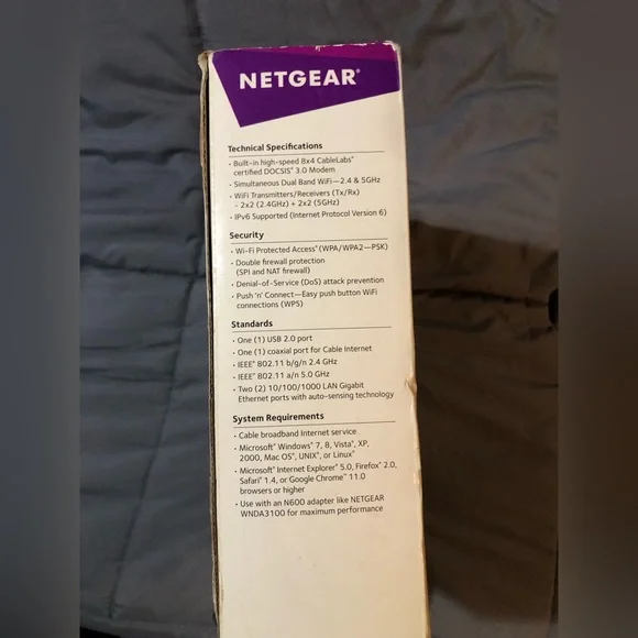 NETGEAR Wi-Fi Cable Modem Router - Picture 3 of 5